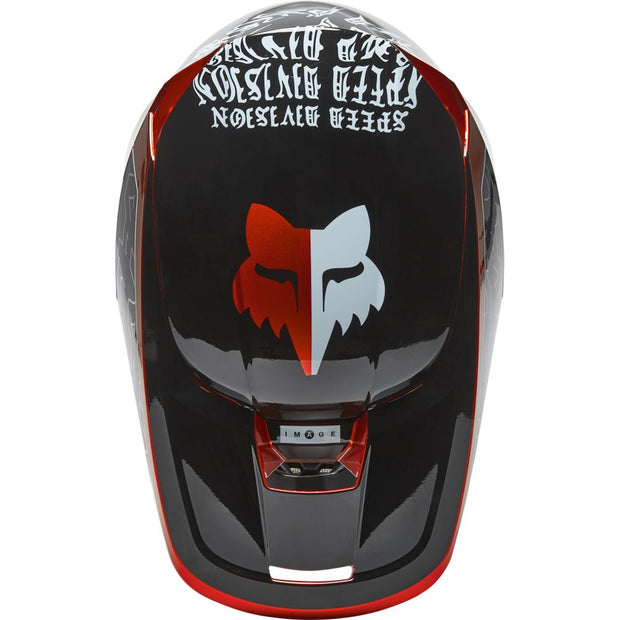 Fox Helm V1 Peril Flo Red